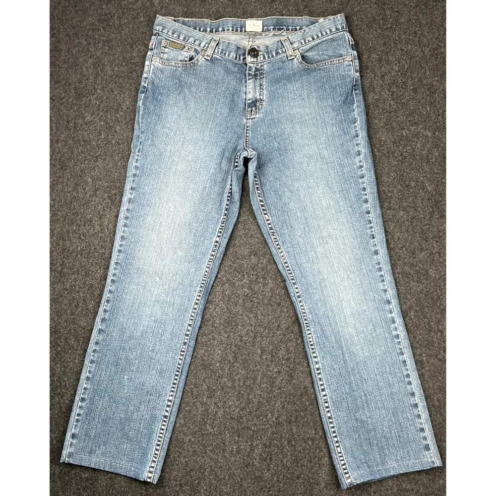 Calvin Klein Jeans Mens Medium Wash Straight Leg Denim Blue Pants 30x25